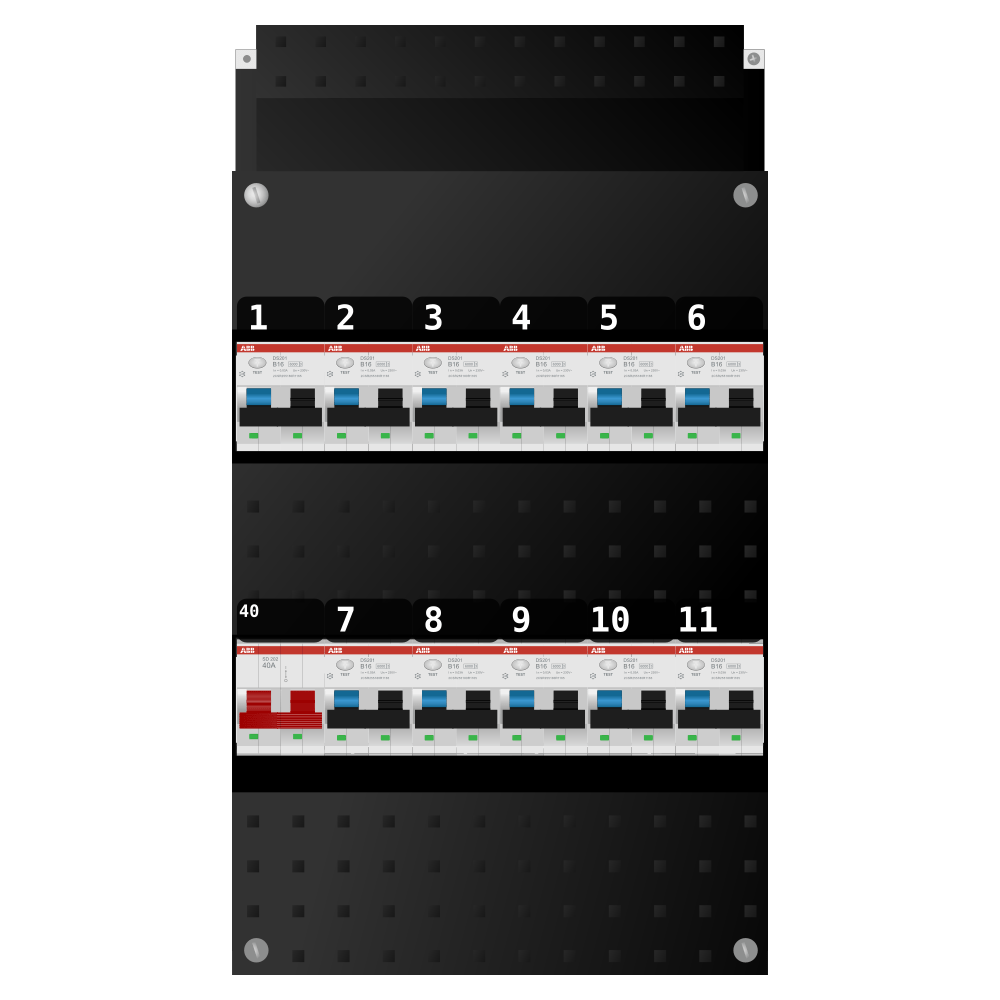 ABB Groepenkast 1 fase 11 alamat SN201