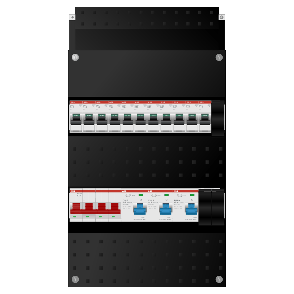 ABB Groepenkast 3 fase 11 groepen SN201