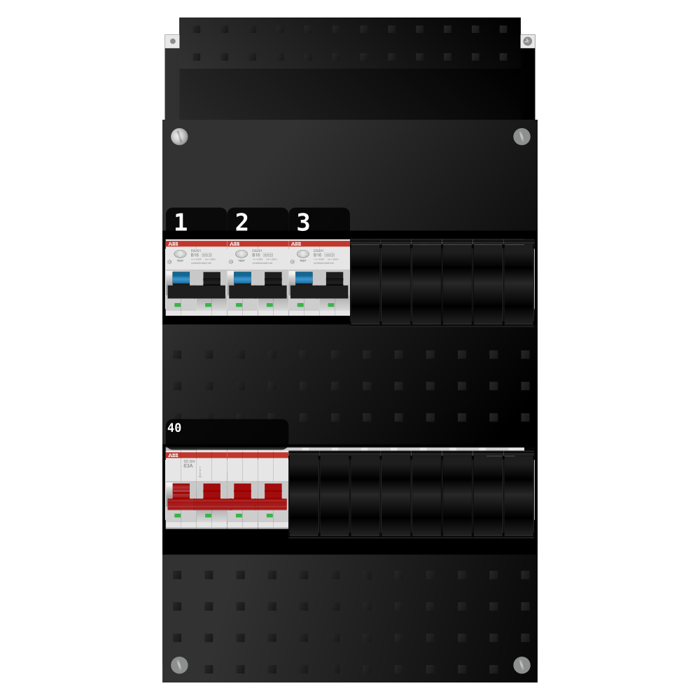 ABB Groepenkast 3 fase 3 alamat SN201