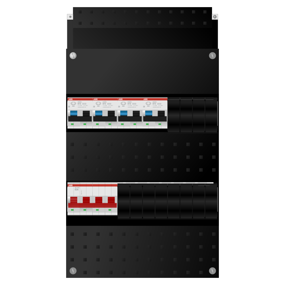 ABB Groepenkast 3 fase 4 alamat SN201