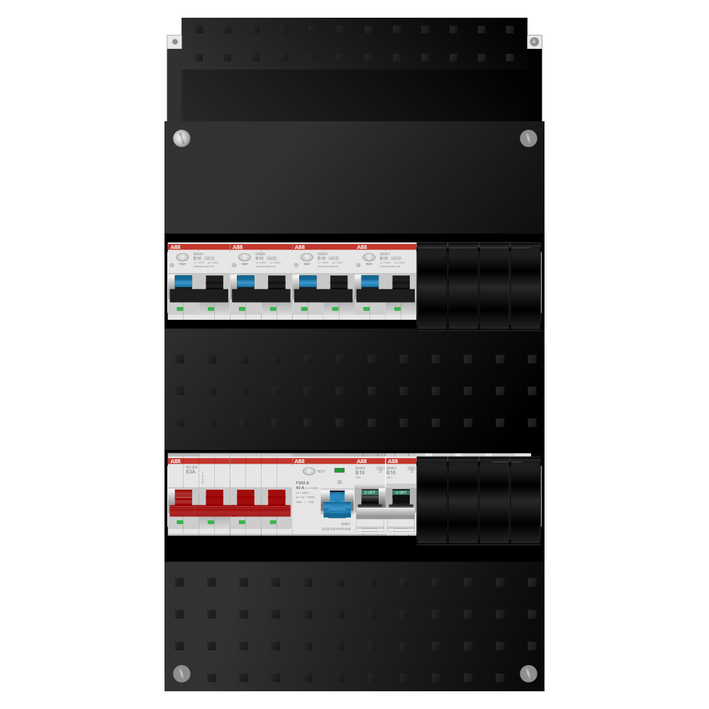 ABB Groepenkast 3 fase 4 alamat + kookgroep SN201