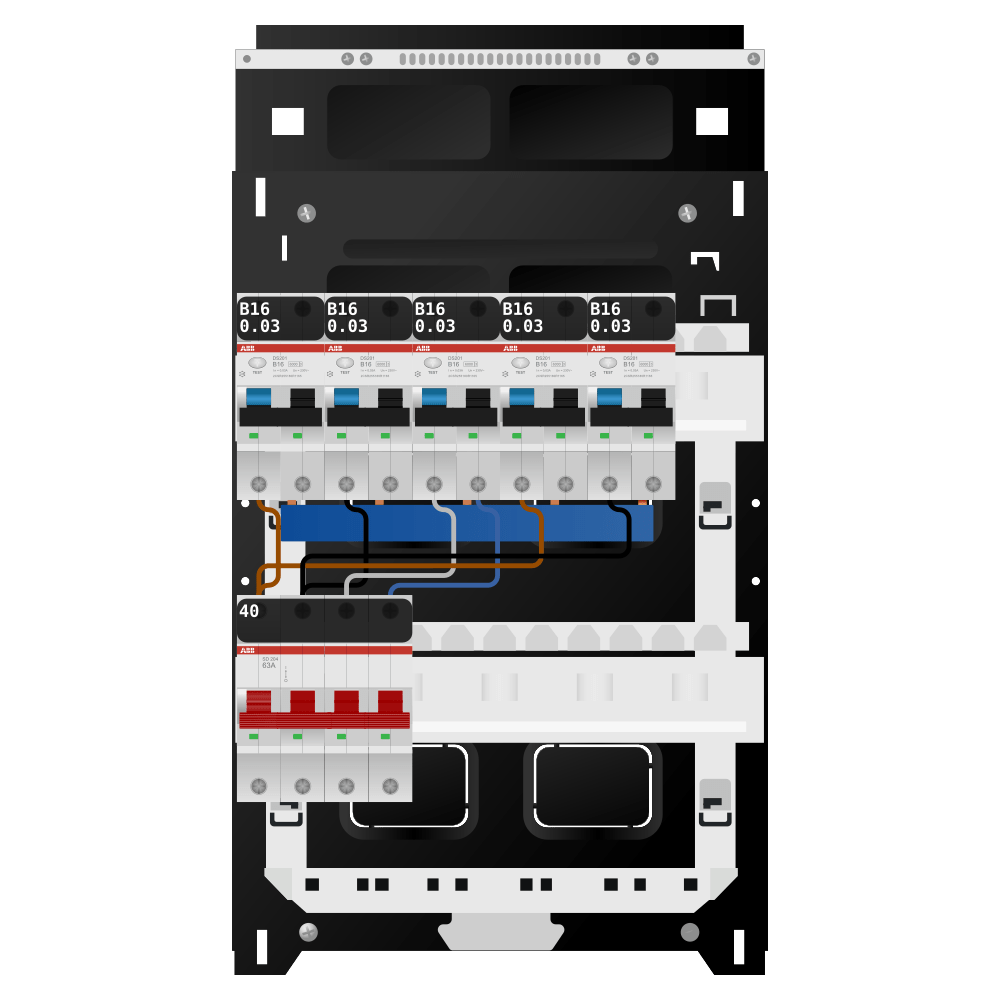 ABB Groepenkast 3 fase 5 alamat SN201