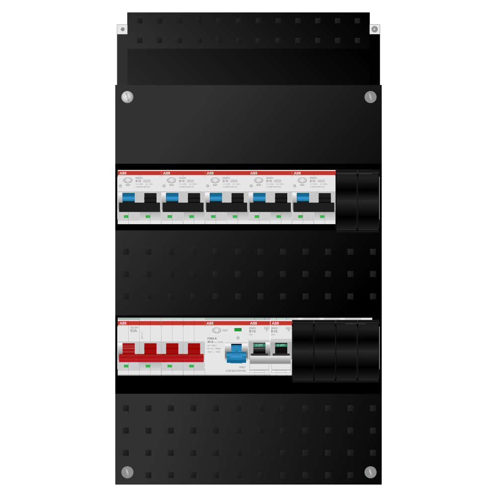 ABB Groepenkast 3 fase 5 alamat + kookgroep SN201
