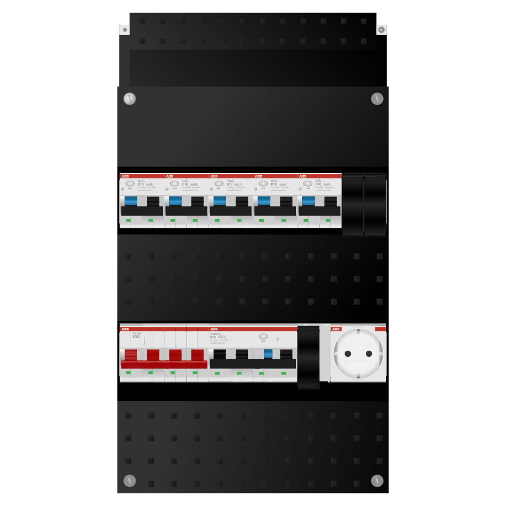 ABB Groepenkast 3 fase 5 alamat + wcd + kracht SN201