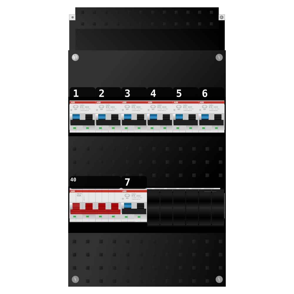 ABB Groepenkast 3 fase 7 alamat SN201