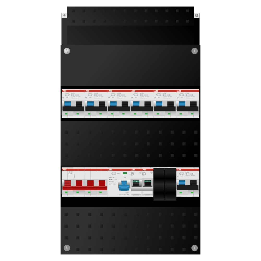 ABB Groepenkast 3 fase 7 alamat + kookgroep SN201