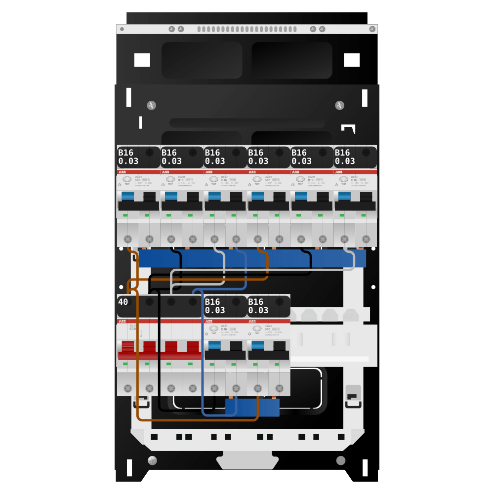 ABB Groepenkast 3 fase 8 alamat SN201