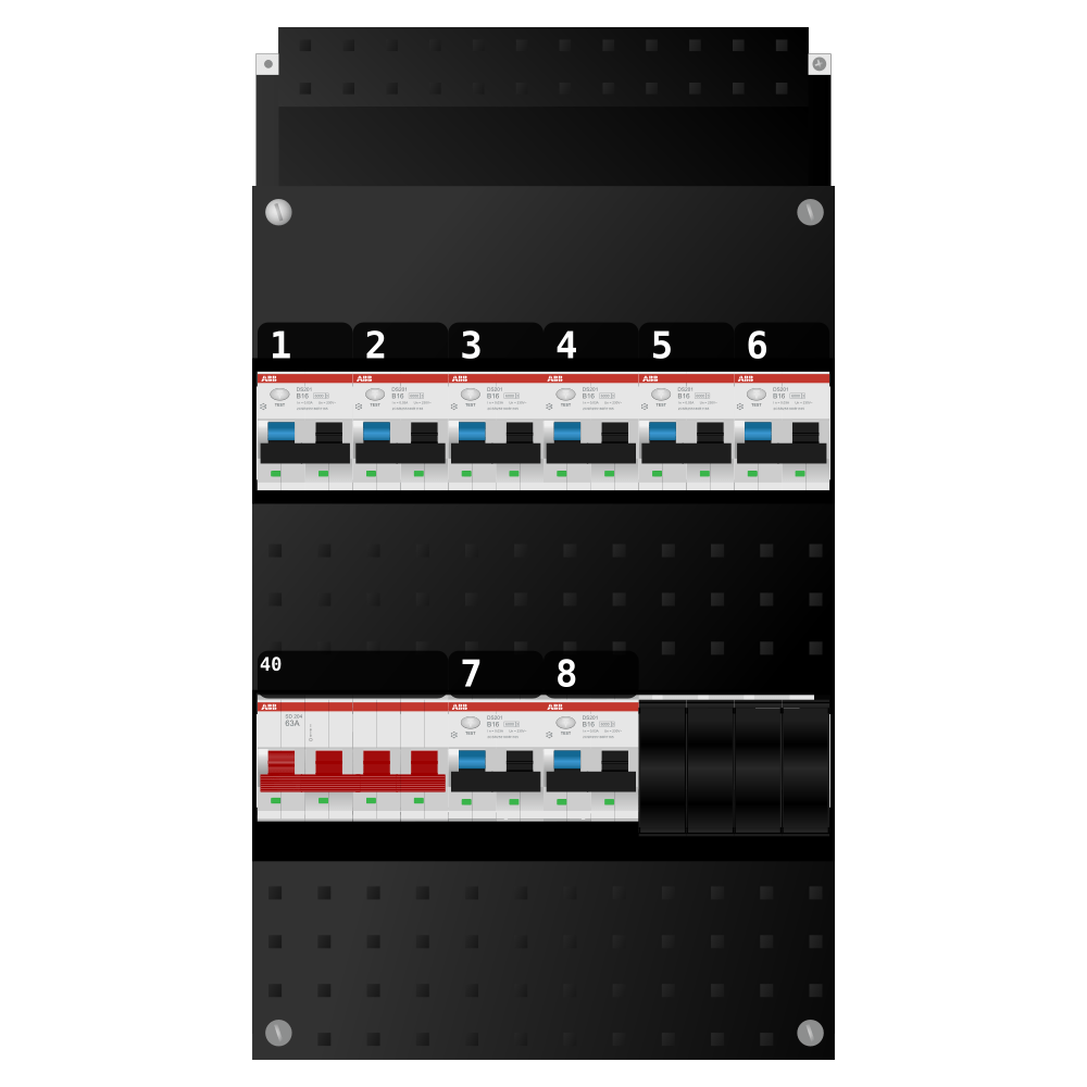 ABB Groepenkast 3 fase 8 alamat SN201