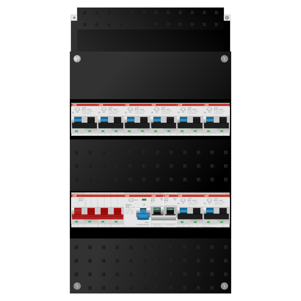 ABB Groepenkast 3 fase 8 alamat + kookgroep SN201