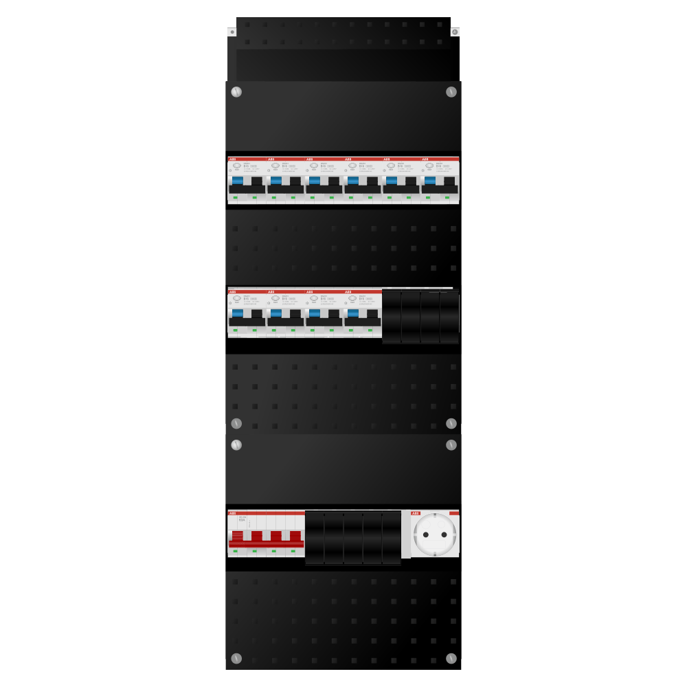 ABB Groepenkast 3 fase 10 alamat + wcd SN201