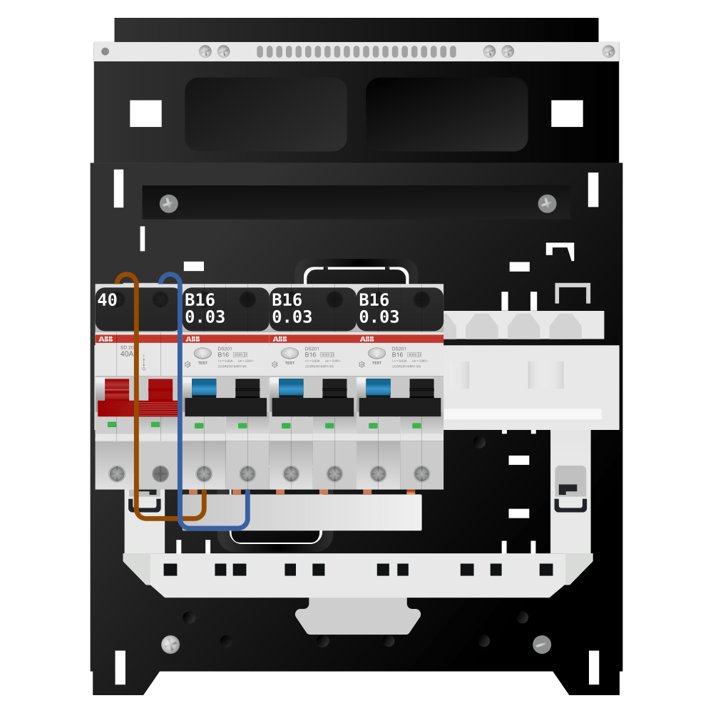 ABB Groepenkast 1 fase 3 alamat SN201