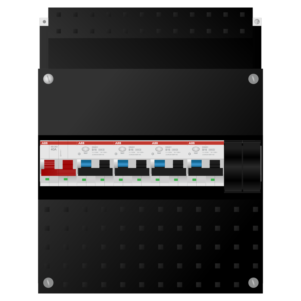ABB Groepenkast 1 fase 4 alamat SN201