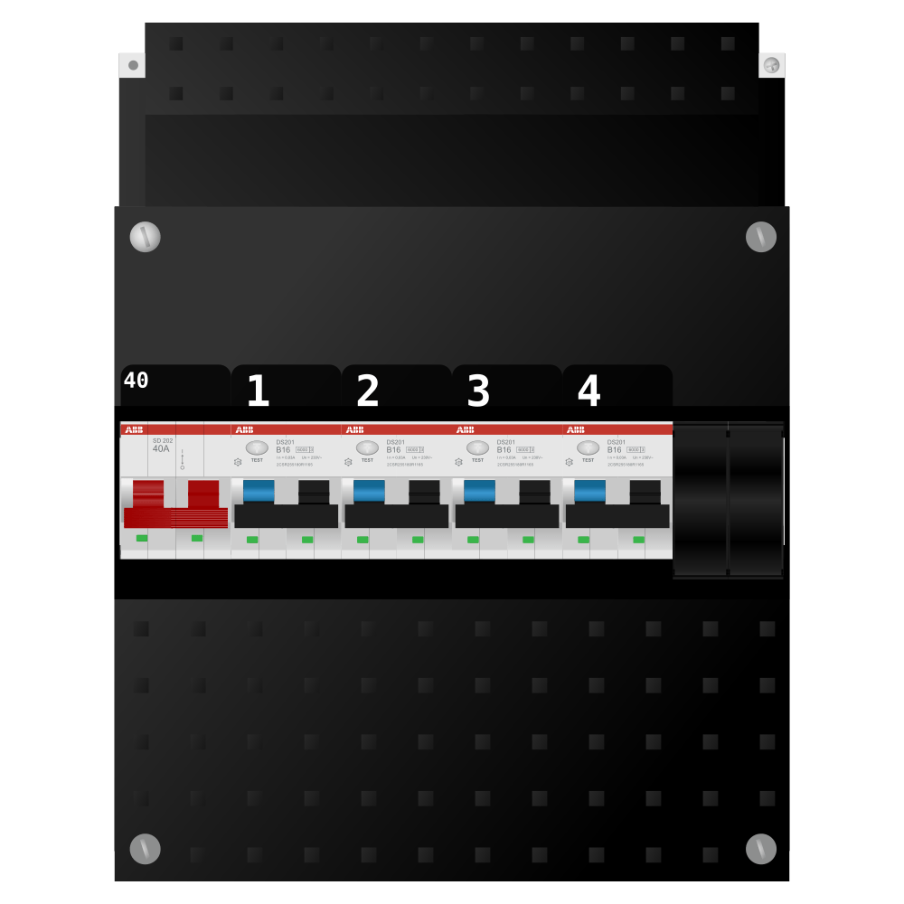 ABB Groepenkast 1 fase 4 alamat SN201