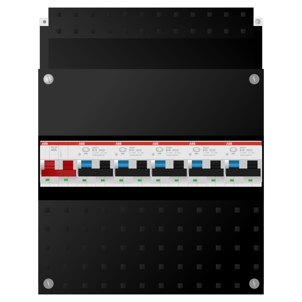 ABB Groepenkast 1 fase 5 alamat SN201