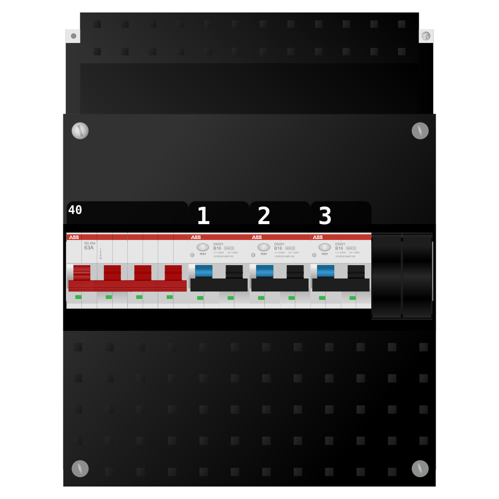 ABB Groepenkast 3 fase 3 alamat SN201
