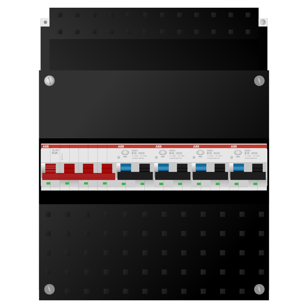 ABB Groepenkast 3 fase 4 alamat SN201
