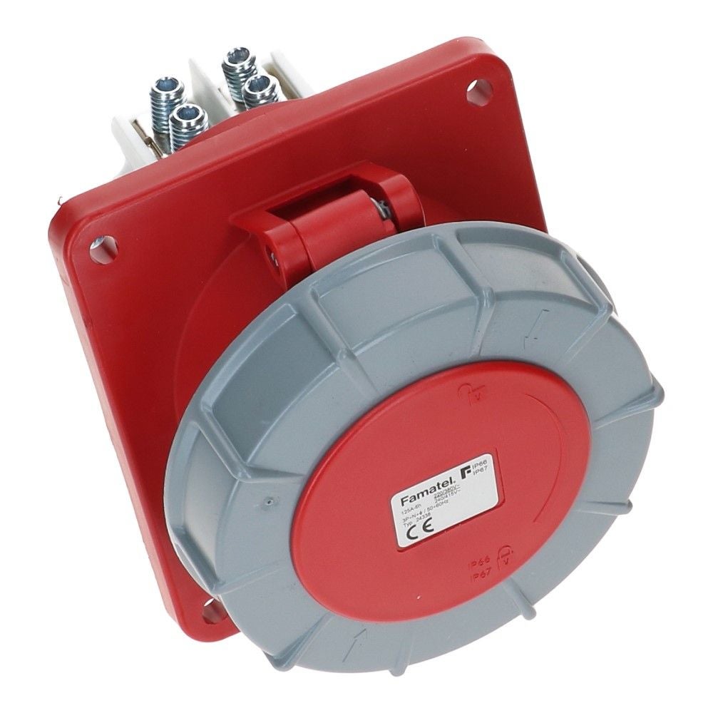 CEE female 5 polig 6H 125A IP67 inbouw wcd 220-240VAC
