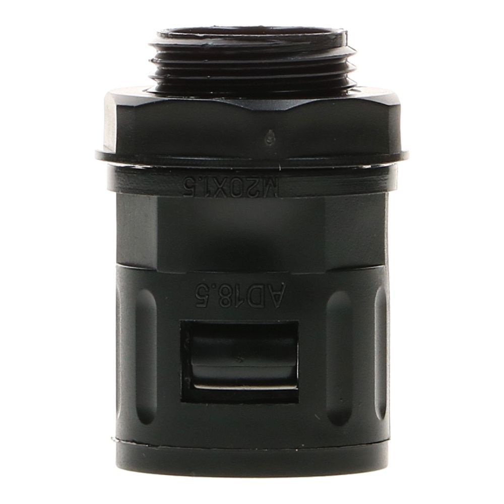 M20 snelconnector flexibele buis zwart 19mm