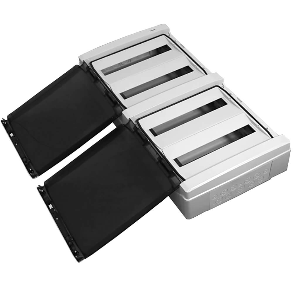Ledige kast 18+18+18+18 modules IP65 879x432x160 mm
