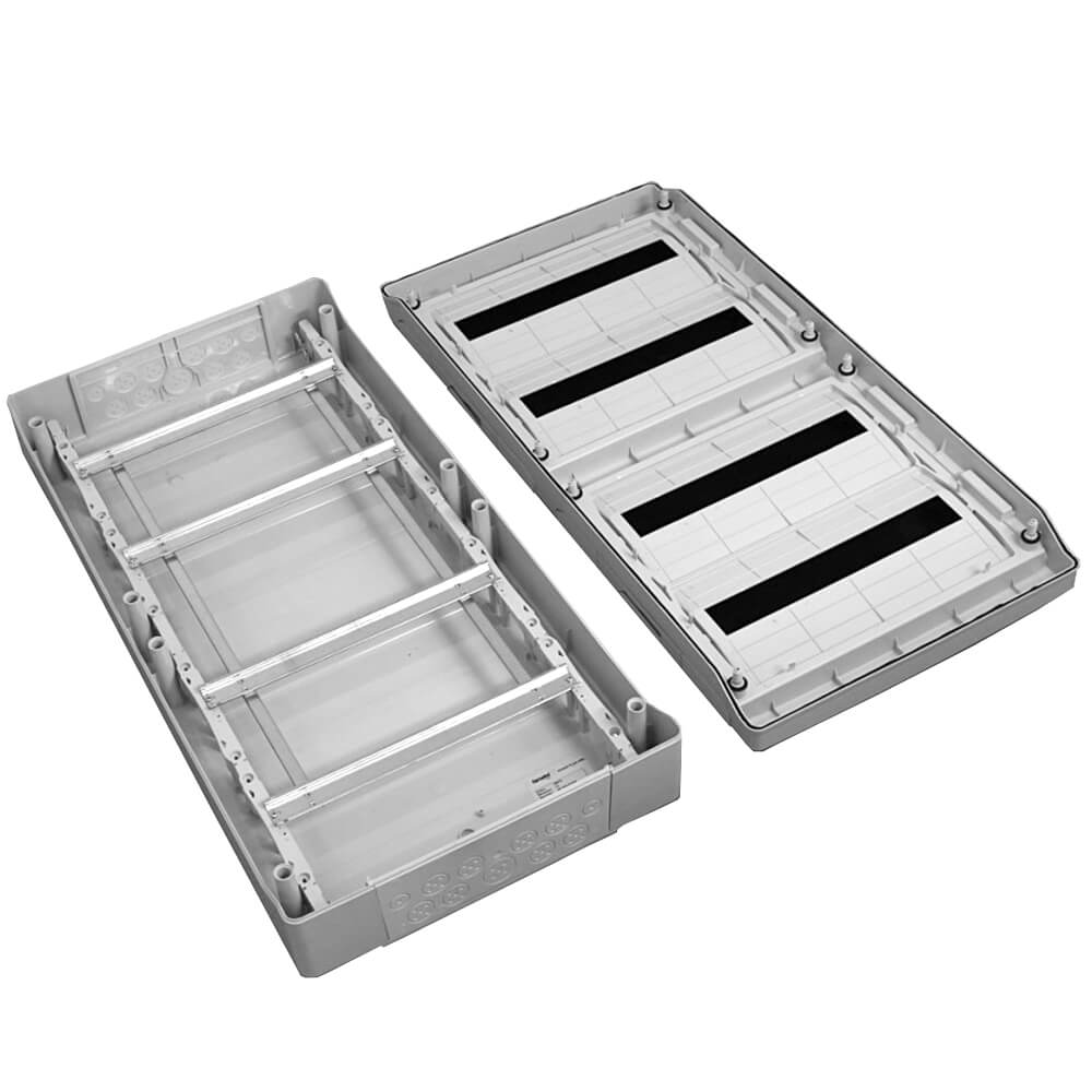 Ledige kast 18+18+18+18 modules IP65 879x432x160 mm