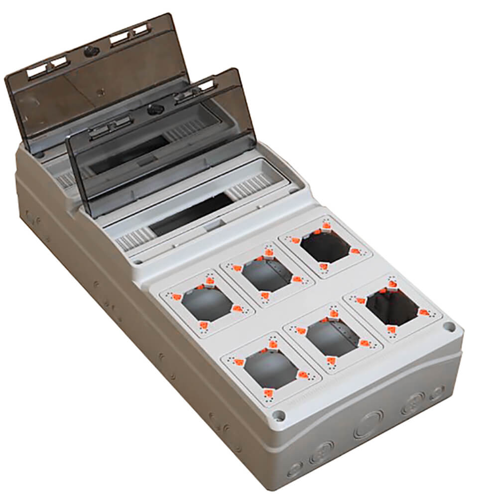 Ledige kast 32 Modules 6 Gaten Acqua combi