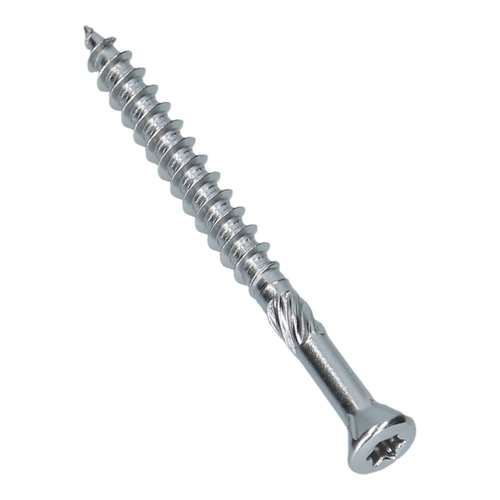 Hardhoutschroef 4x45 Torx 15 Platkop RVS C2 - 200 stuks