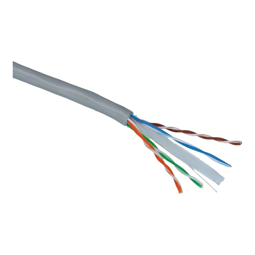 UTP CAT 6 netwerk rol 100meter grijs Halogeenvrij