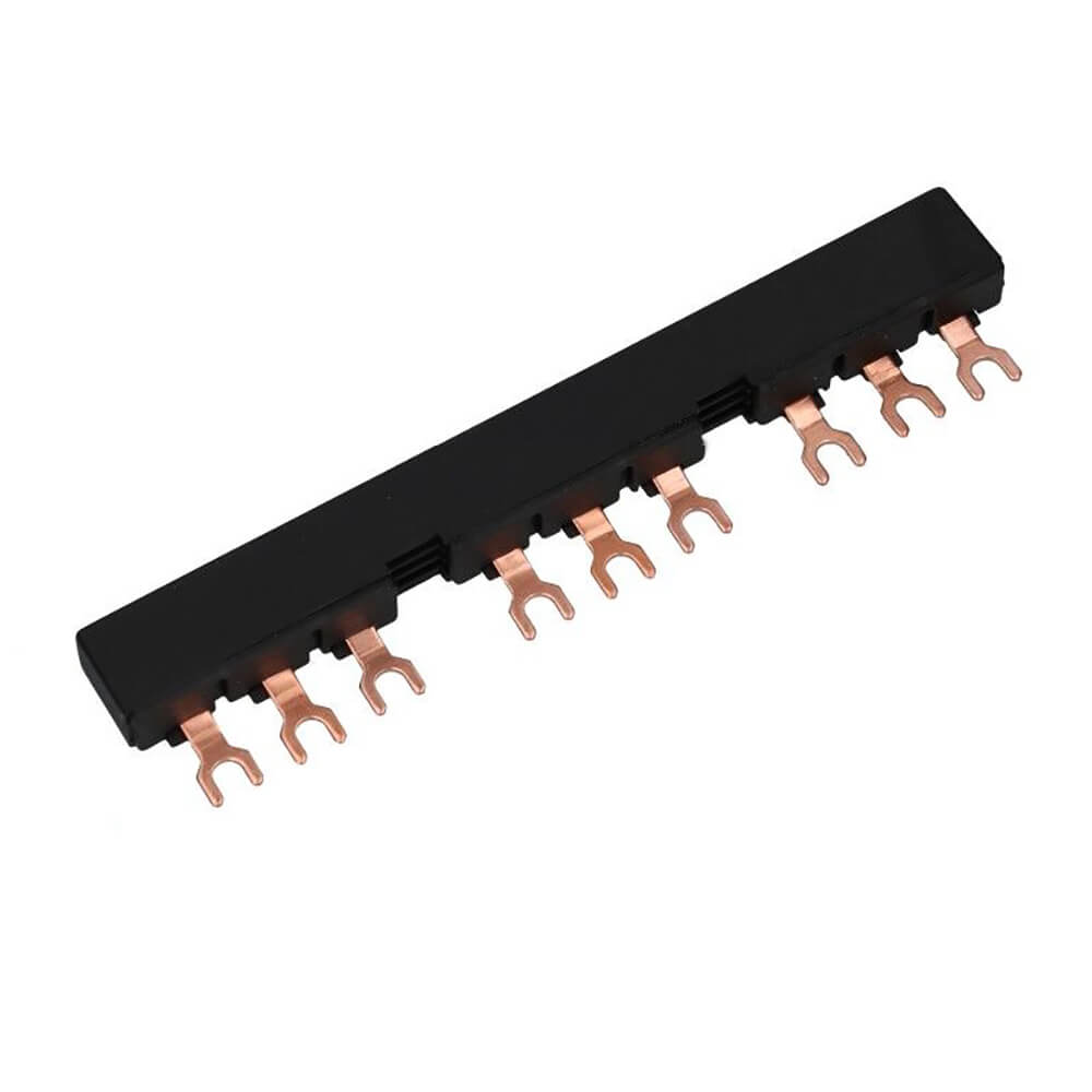 Kamrail vork 3 fase 9 poles offset 9mm tbv motorbeveiliging
