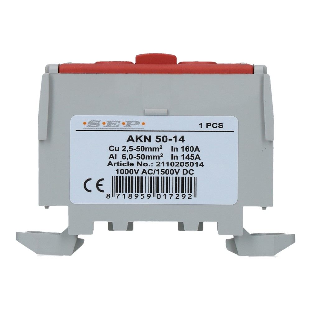 Aansluitklem AKN51 rood 2.5mm² t/m 50mm²