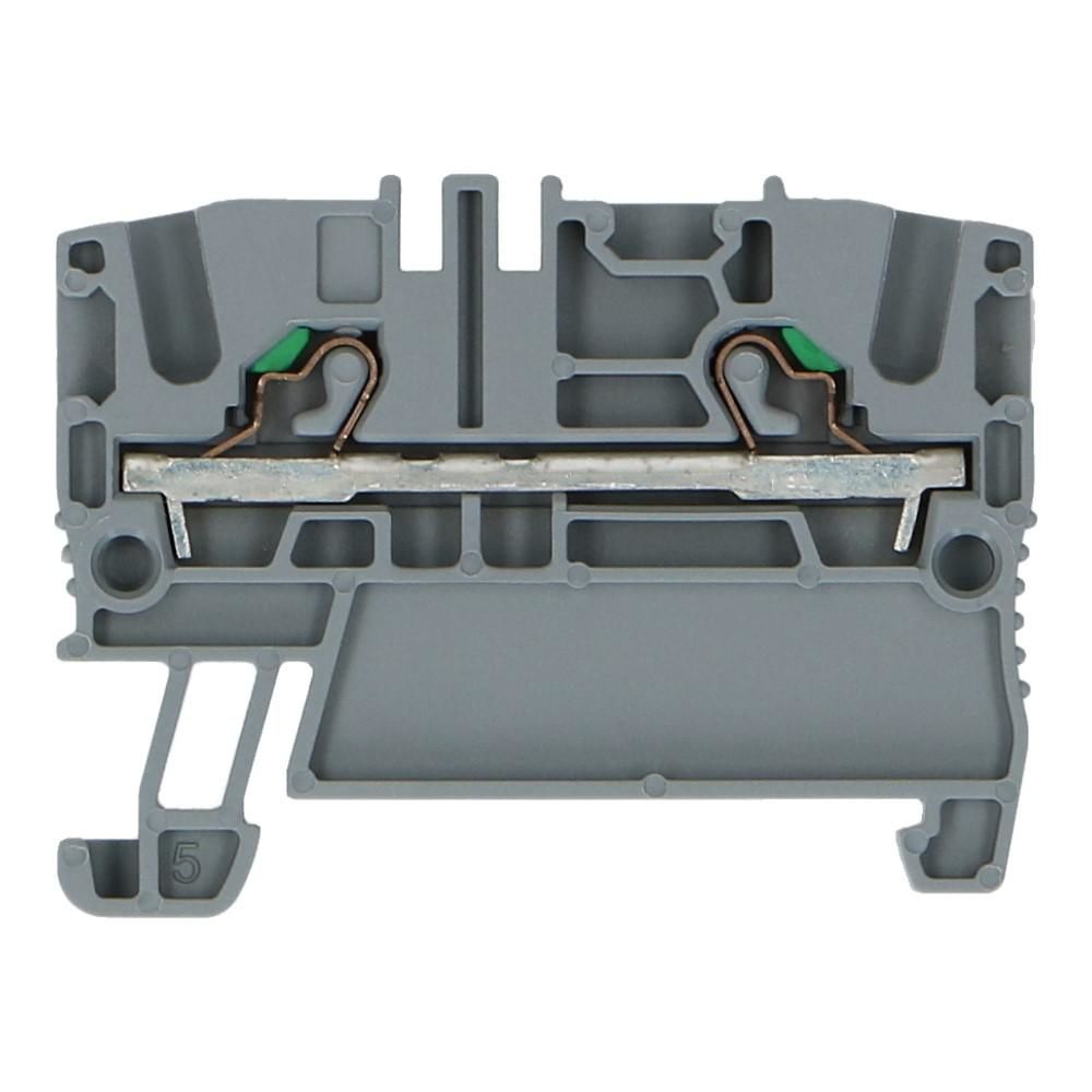 Montageklem steek EFC 2.5mm² grijs 2 aansluitingen