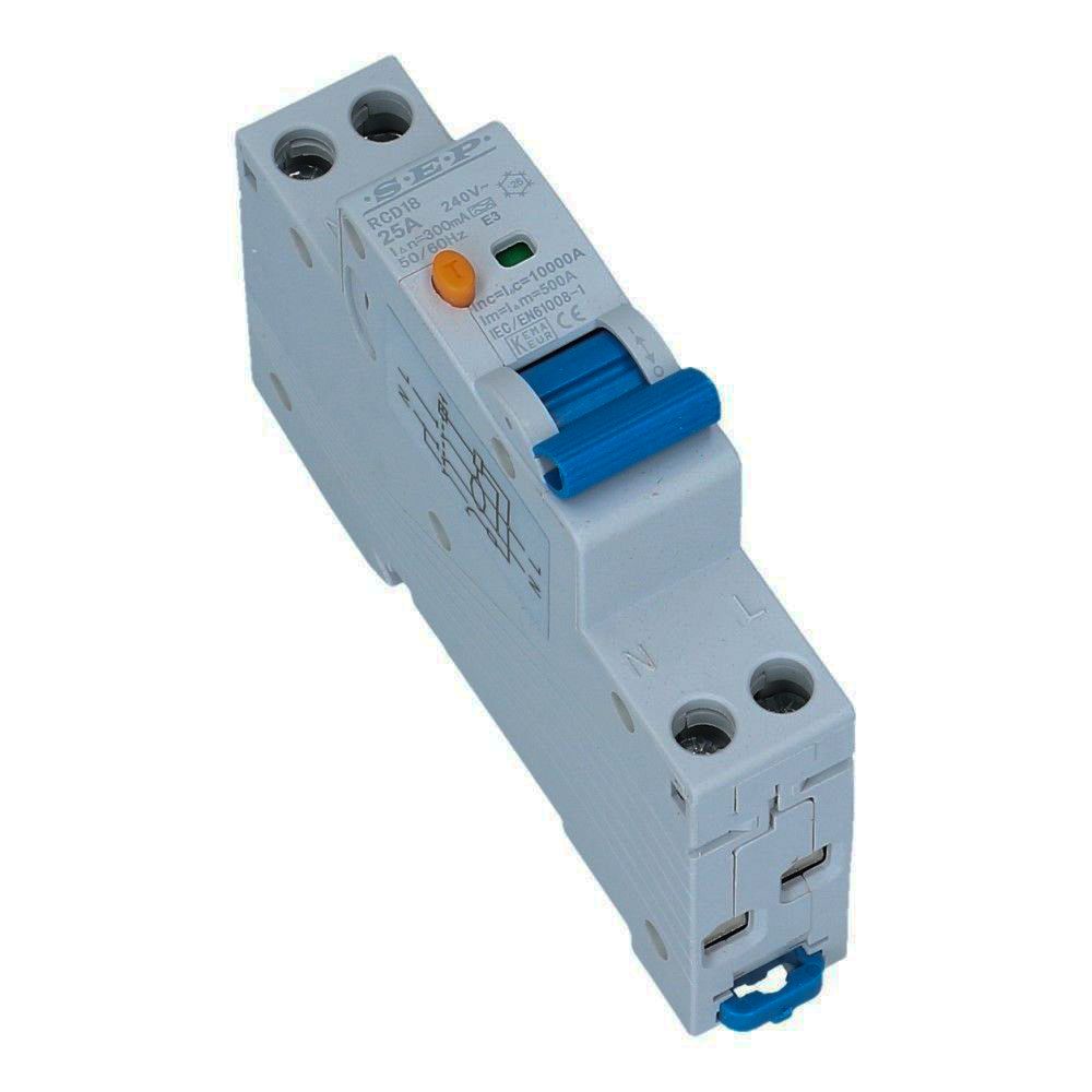 Aardlekschakelaar 40A 2 polig 300mA 18mm RCD18