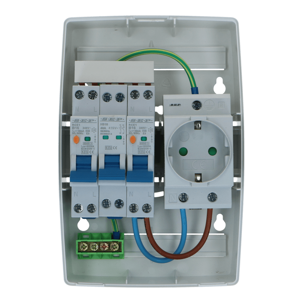PV verdeler Blue-line 1xwcd Aardlekautomaat 20A B 100mA