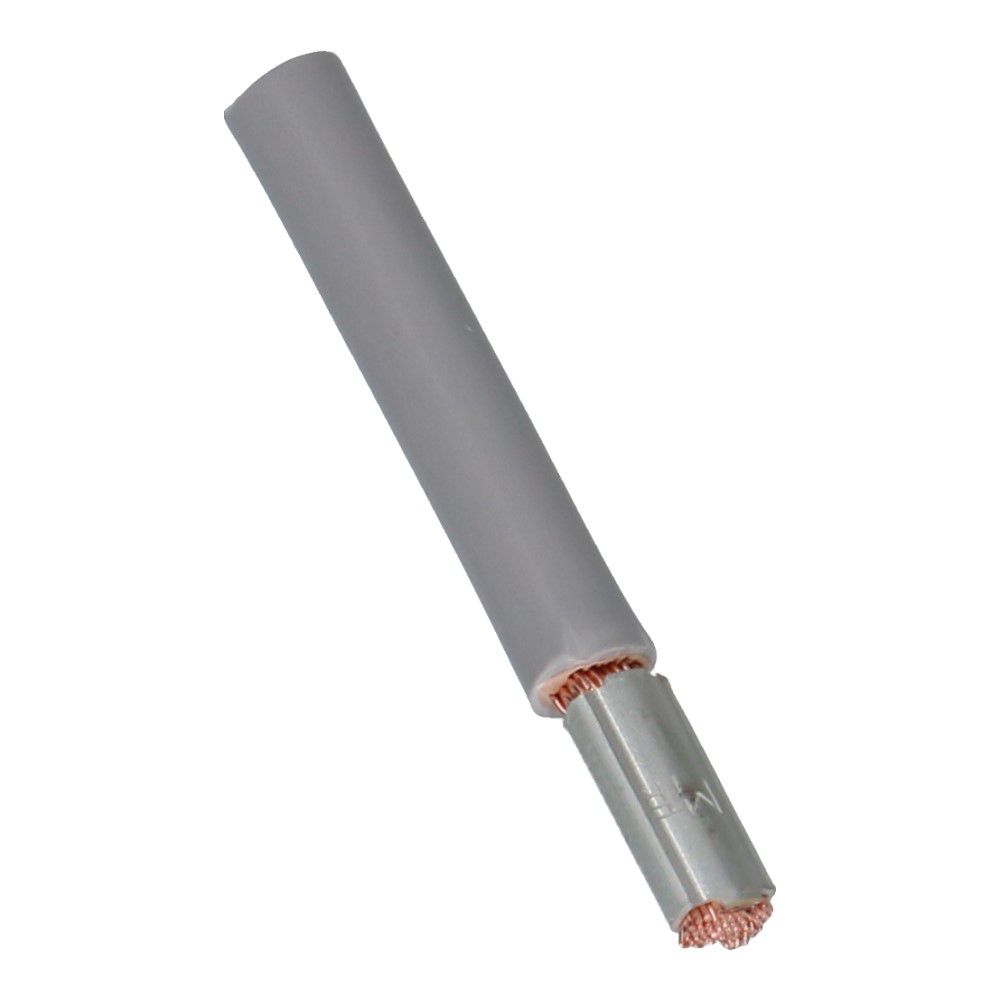 Montagedraad met vertind huls grijs 6mm² 200mm halogeenvrij 90°C 