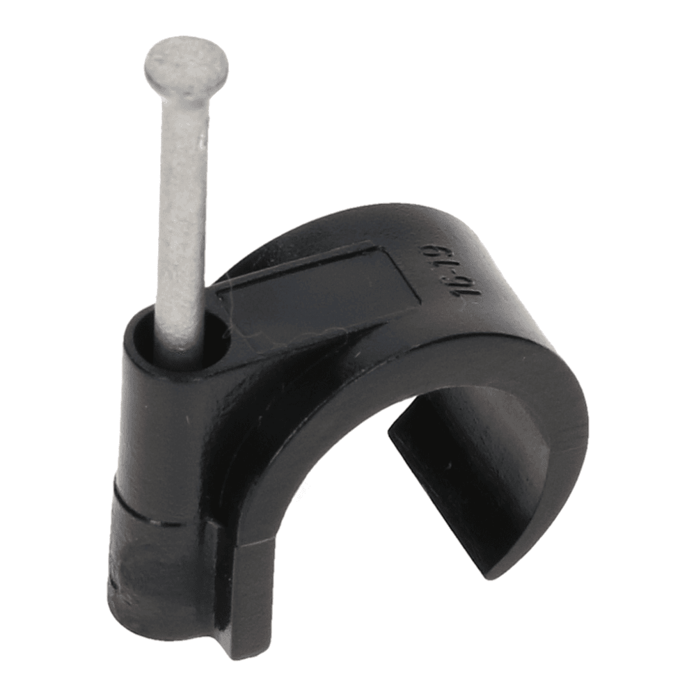 Spijkerclip universeel 16-19mm zwart - 100 stuks