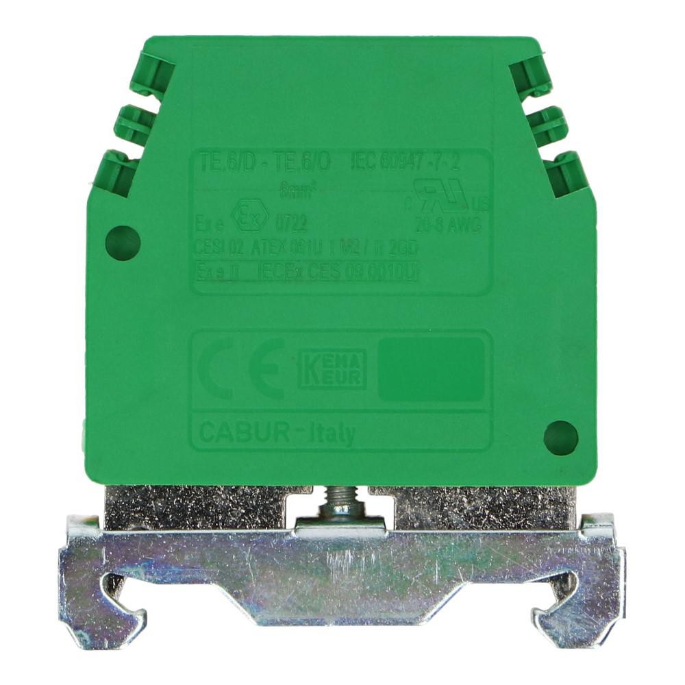 Montageklem aardeklem TE 6mm² geel/groen
