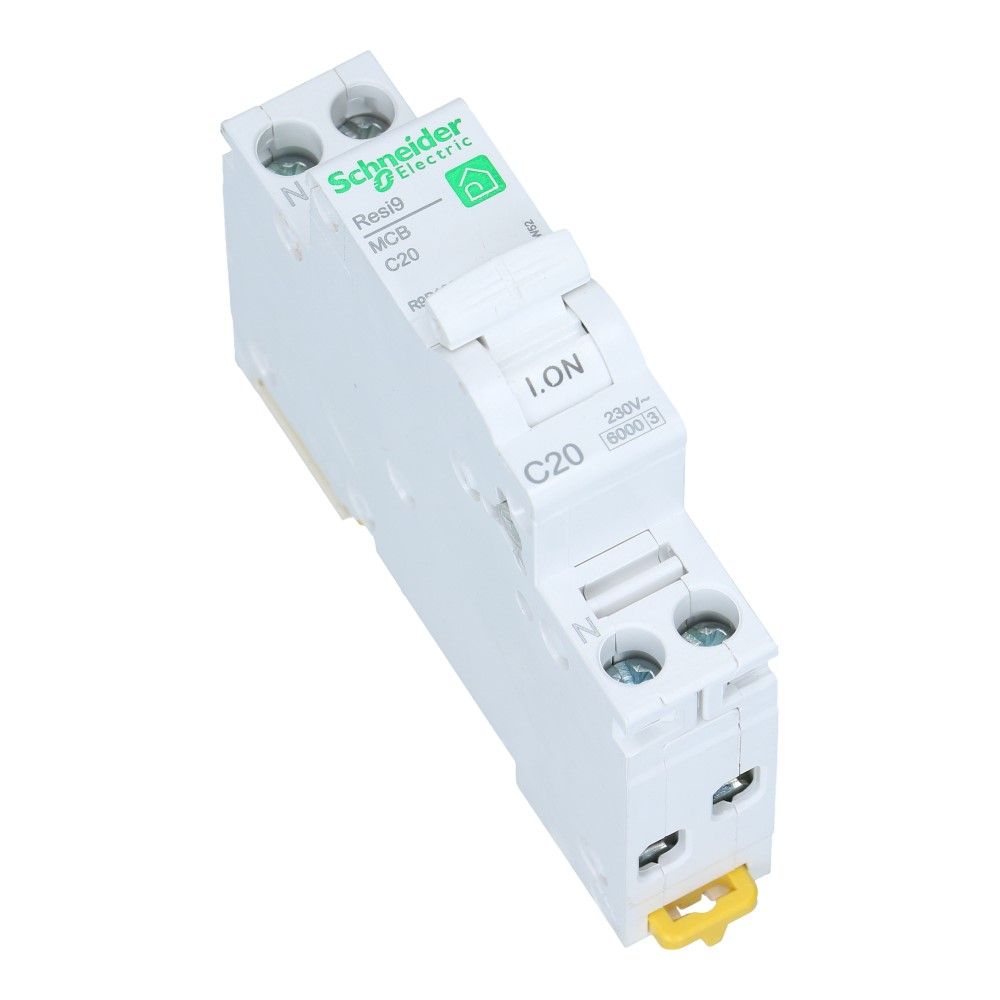 Installatieautomaat 1 polig + nul 20A kar C 6kA Resi9