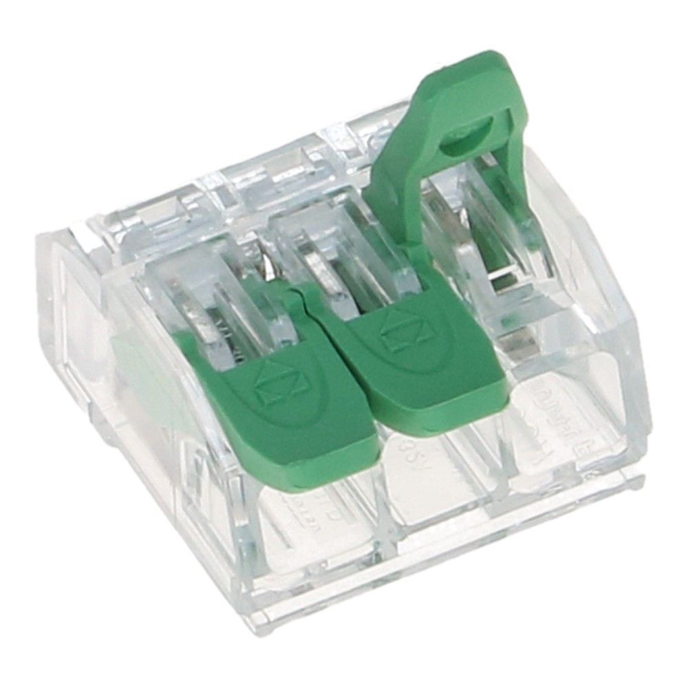 Lasklem 3 voudig 0.2-4.0mm² voor massief/soepel draad - 40 stuks