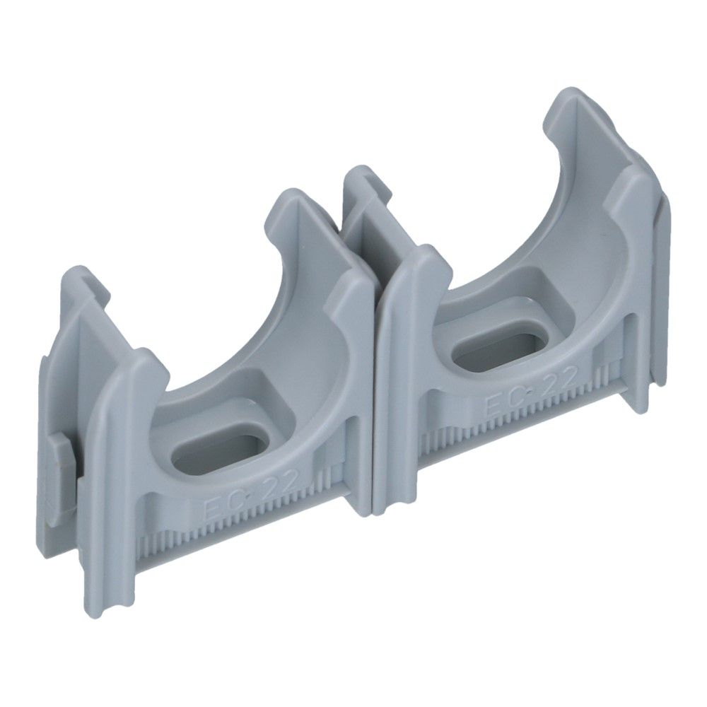 Kunststof buisklem Grijs diameter 7/8inch 22mm - 100 stuks
