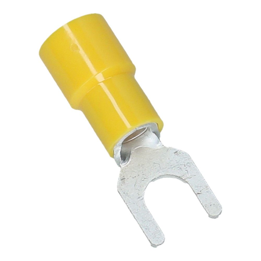 Kabelschoen vork opening 5.3mm B-9mm Geel - 50 stuks