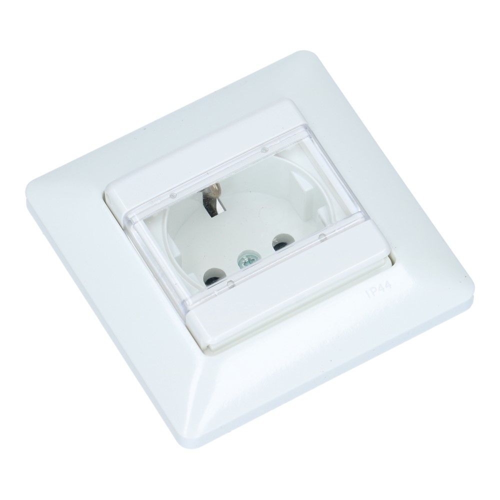 MIKRO IP44 9010 wandcontactdoos transparant venster
