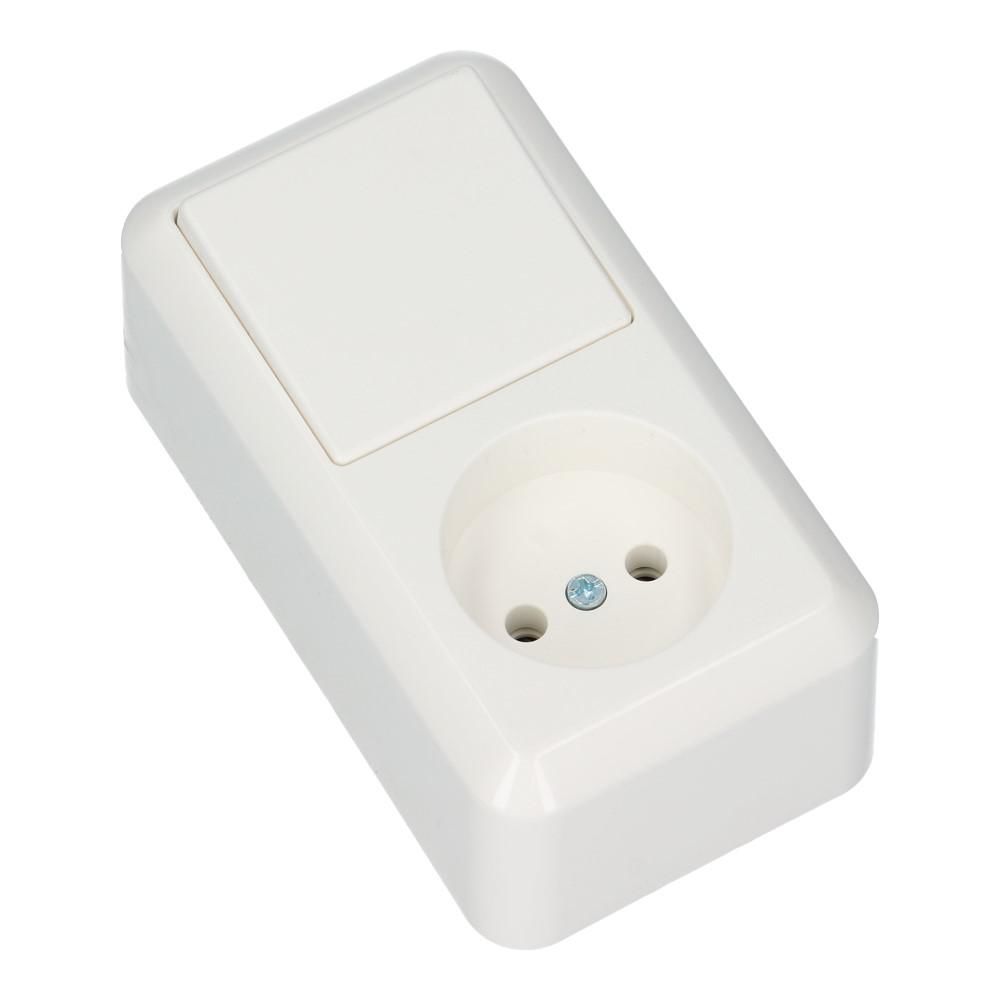 Wandcontactdoos + wisselschakelaar CONTURA 9010