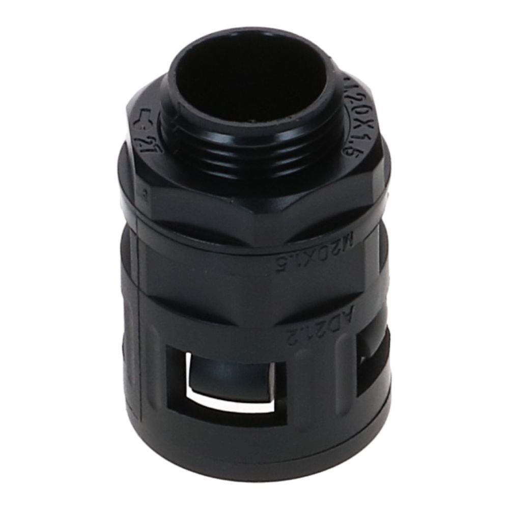 M20 snelconnector flexibele buis zwart 20mm
