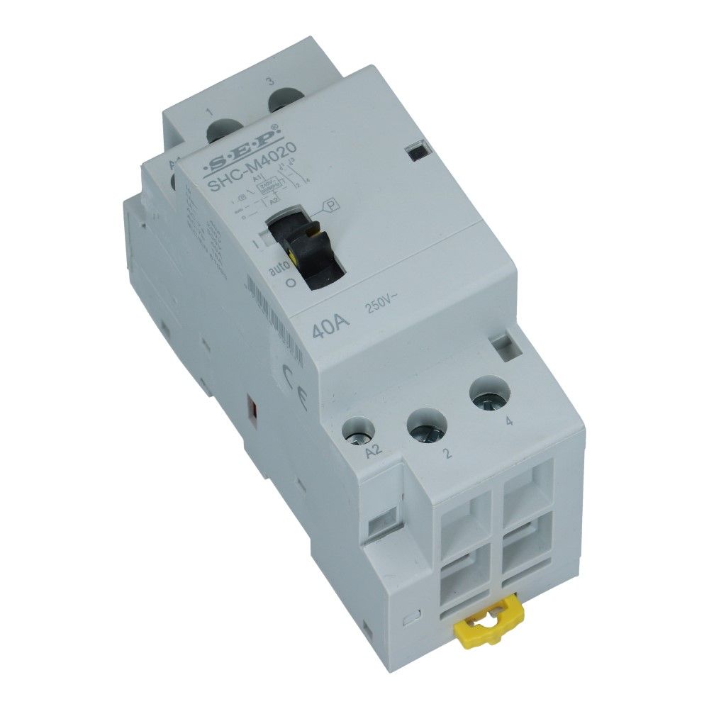 Installatierelais handbediend 40A 240VAC 2 NC