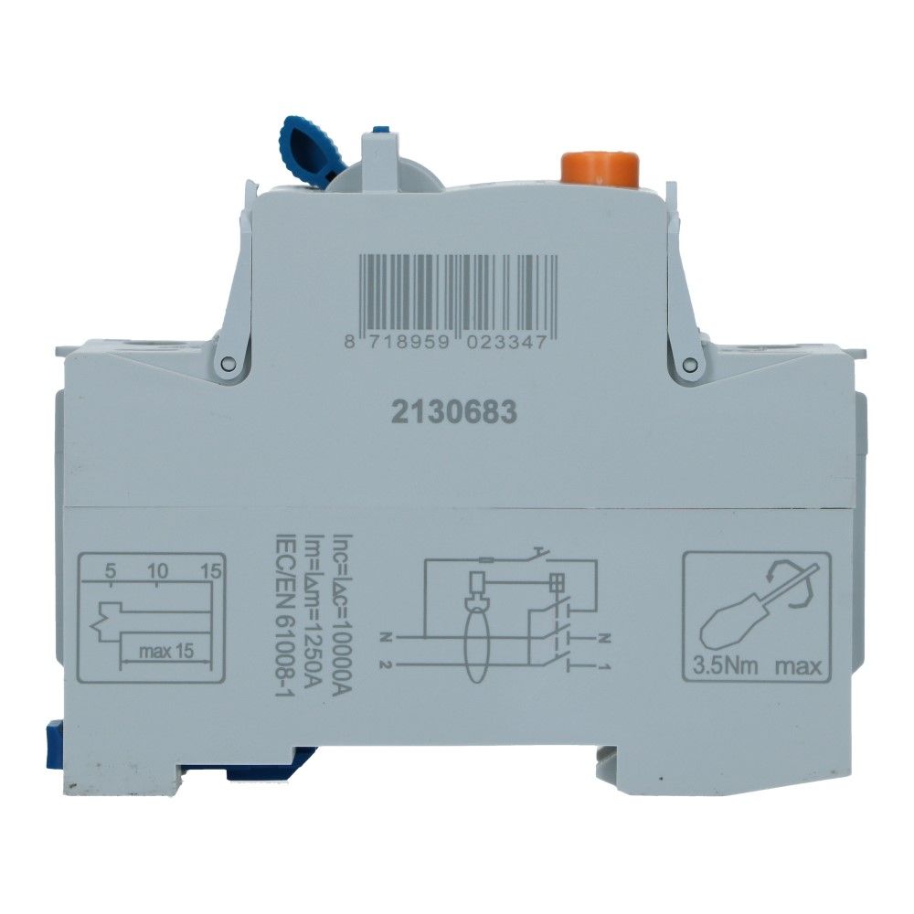 Aardlekschakelaar 40A 2 polig 30mA Type A 10kA RCD1