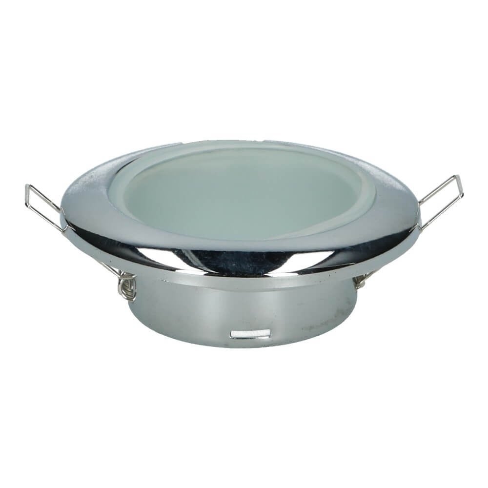 Inbouw spothouder IP44 met klemveren chroom