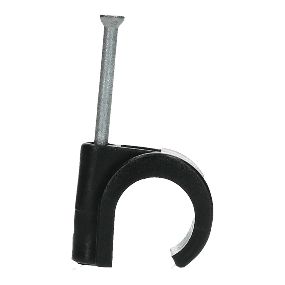 Spijkerclip universeel 11-15mm zwart - 100 stuks