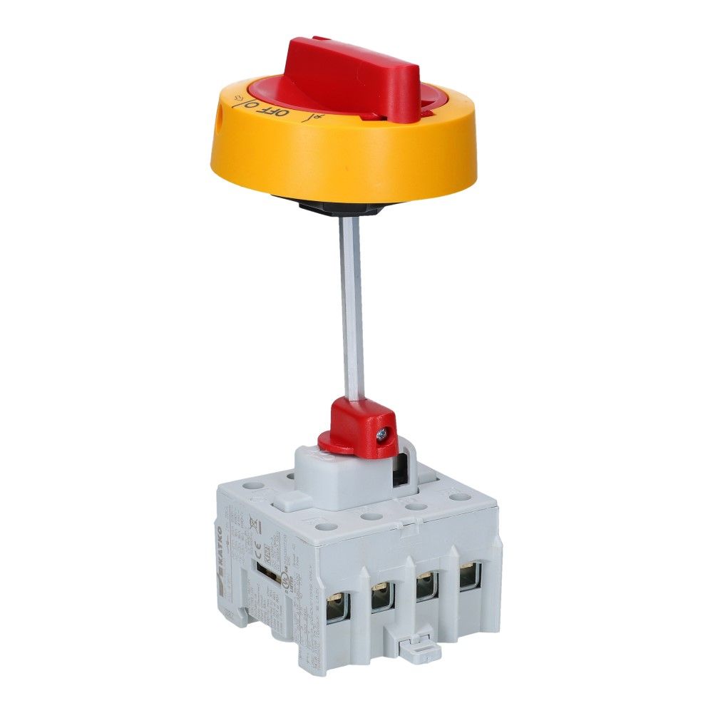 Bedieningshendel IP66 geel/rood tbv KU basis element exclusief as