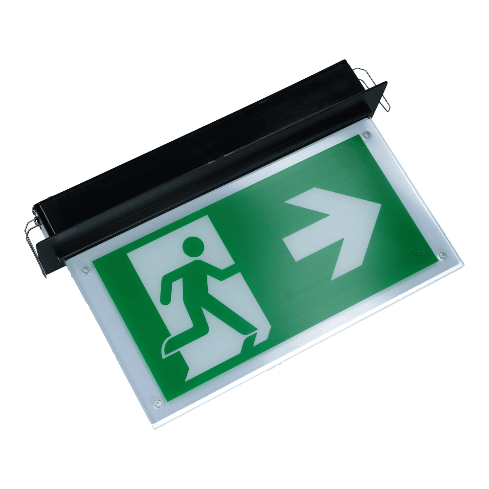 Noodverlichting inbouw zwart IP20 LED met 3 pictogrammen
