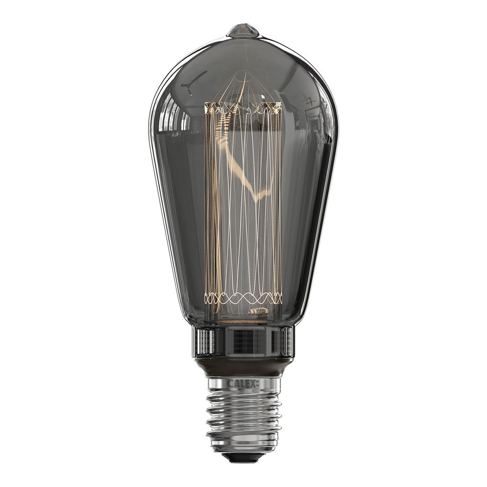 Calex LED Rustiek lamp titanium ST64 E27 3.5W 40lm 2000K dimbaar
