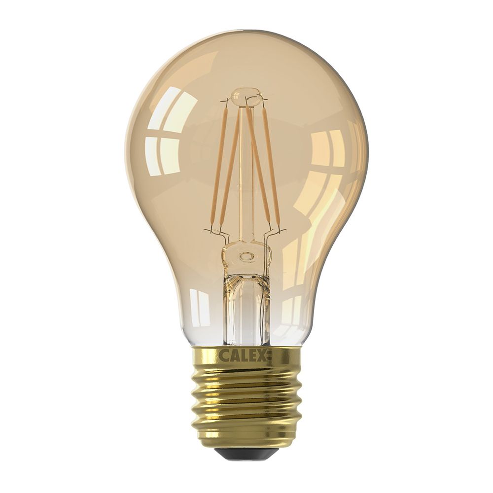 Calex LED Filament lamp goud A60 E27 4.5W 470lm 2100K dimbaar